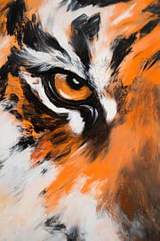 Œil de tigre en couleurs vives sur Poster Art Shop