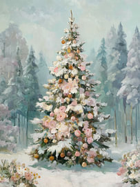 Weihnachtsbaum in Pastelltönen