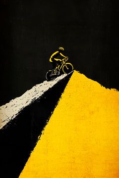 Fietsen op het hoogtepunt van vreugde van Poster Art Shop
