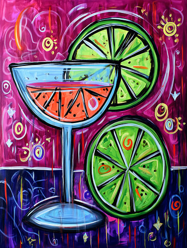 Spicy Margarita with Lime – Colourful Cocktail Art