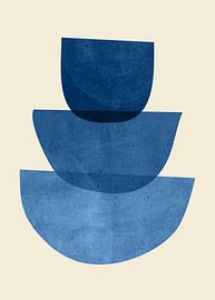 Geometrische abstrakte Formen Blau von ThingDesign