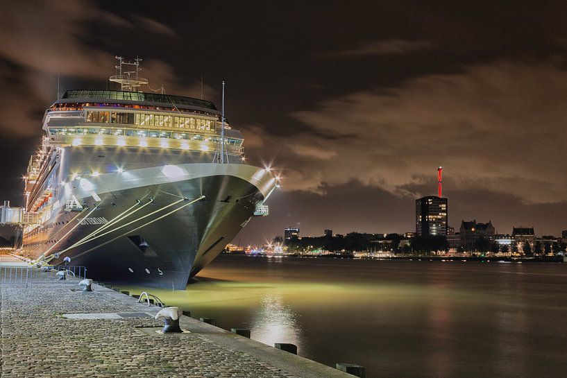 Cruiseschip in Rotterdam van Kevin Nugter