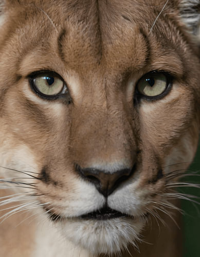 Kraftvolles Porträt eines wilden Pumas / Berglöwen