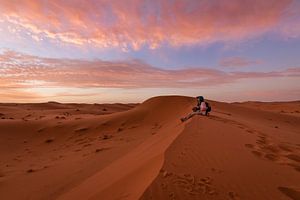 Watching the Sunrise - Merzouga Desert, Morocco