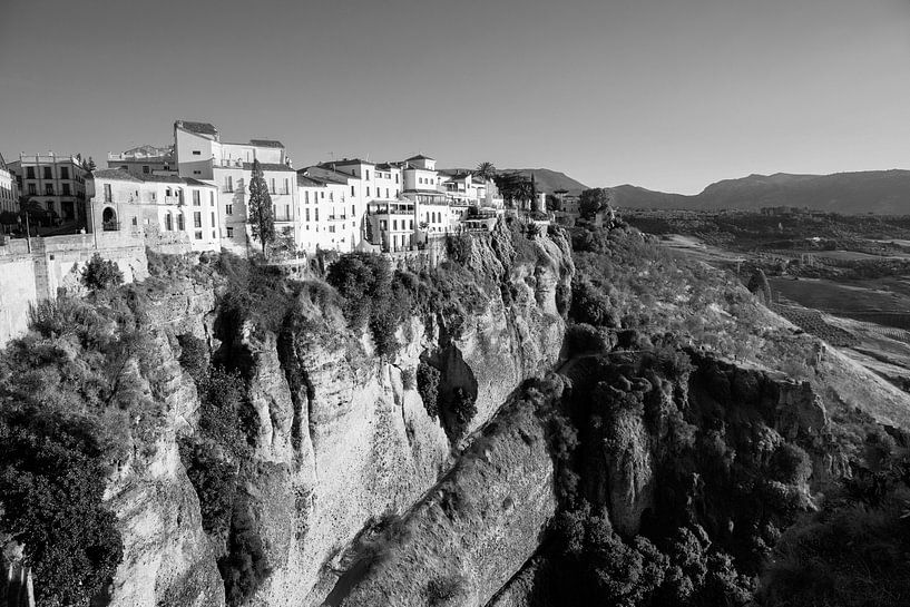 Sonnenuntergang in Ronda, Spanien Altstadt Stadtansicht auf die Tejo-Schlucht, Spanien von Tjeerd Kruse