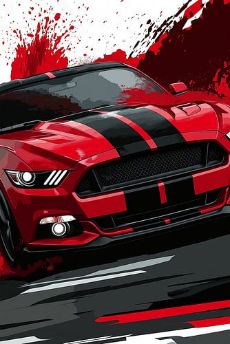 Scarlet Speed Mustang