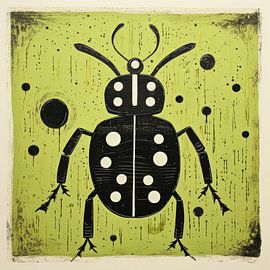 Whimsy Folk Ant on Luminous Green