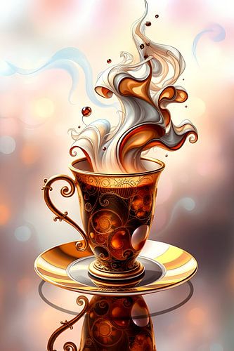 koffie of cappuccino dynamiek Art