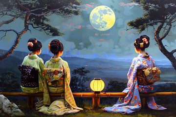 Japanse Geisha's van Egon Zitter