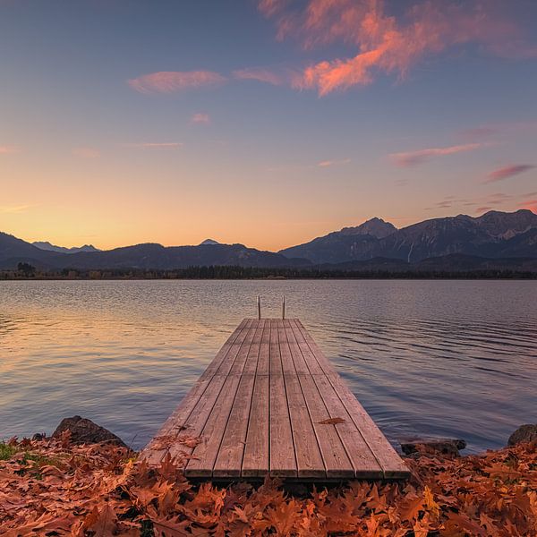 Automne au lac Hopfensee, Bavière par Henk Meijer Photography