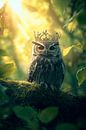Königliche Eule im Sonnenlicht von Poster Art Shop Miniaturansicht