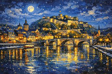 Namur, Belgium an impressionist painting. by Gallery Hoppenbrouwers