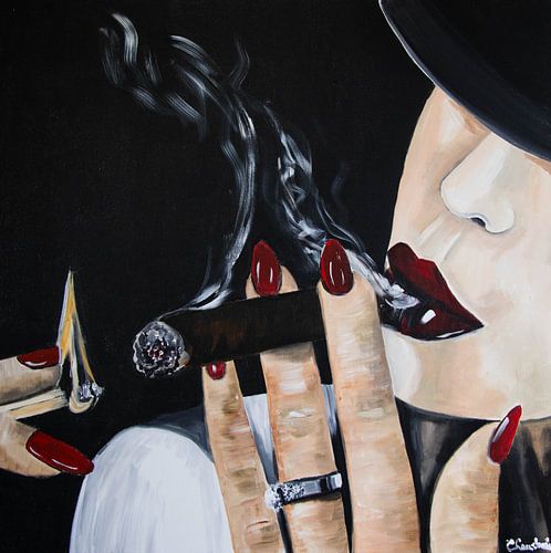 Mysterieuze Dame met Cubaanse Sigaar