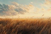 Wide grassland with sky