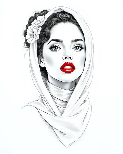 Feminine strength in black and white by Jean Pierre