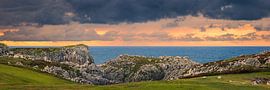  Panorama of a sunset near Guadamía, Asturias, Spain by Henk Meijer Photography