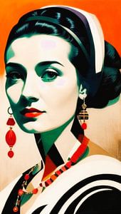 Femme à la boucle d'oreille en perle