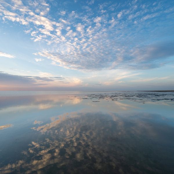 Sunset at the Wadden coast by Kees Kroon