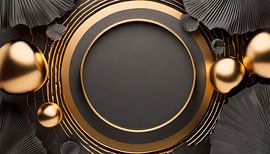 Gouden ontwerp met mallen