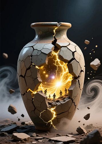 Artistieke decoratieve vaas - Abstracte fantasie Home Accent