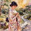 Flowing Kimono, Still Waters von Johannas Art Creations