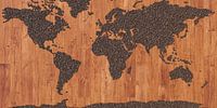 Wereldkaart koffiebonen van Frans Blok thumbnail