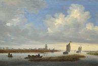 Ein Blick auf Deventer von Nordwesten aus gesehen, Salomon van Ruysdael von Meesterlijcke Meesters Miniaturansicht