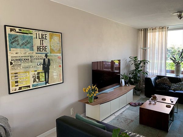 Customer photo: I LIKE IT HERE by db Waterman, on canvas