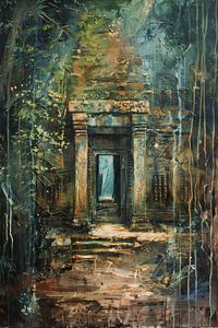 Verlorener Tempel im Wald