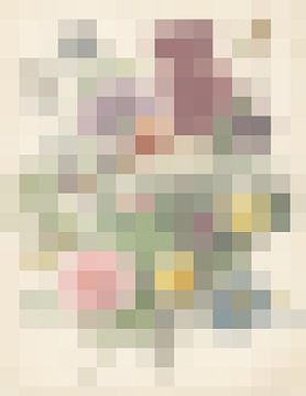 Een abstract boeket bloemen van Lida Bruinen