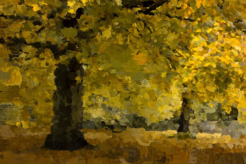 Golden forest van Suzanne Bruinsma