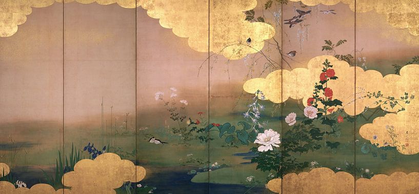 Blumen und Vögel der vier Jahreszeiten, Shibata Zeshin von Meisterhafte Meister
