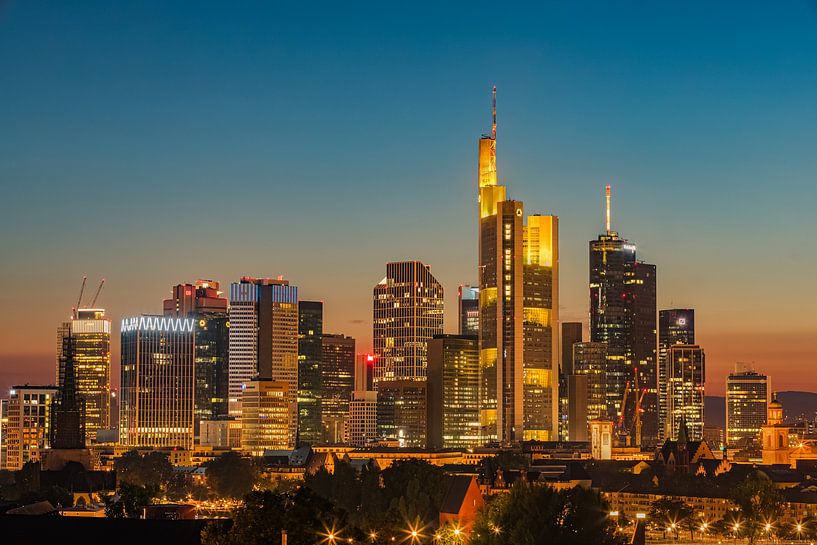 Sonnenuntergang in Frankfurt am Main von Henk Meijer Photography