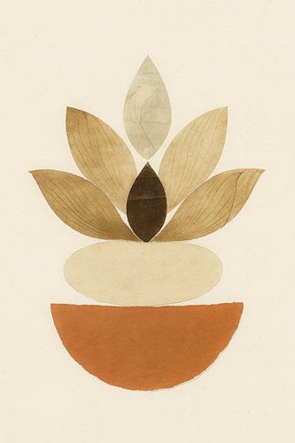 Zen balance in Earth tones