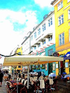 Wählen Sie einen Ort zum Essen Nyhavn Hafen Kopenhagen