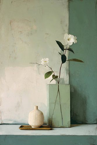 Minimalism in cream and green no.7