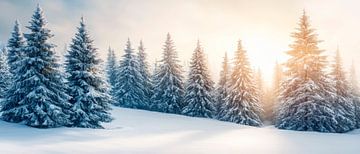 Winterboslandschap van Poster Art Shop