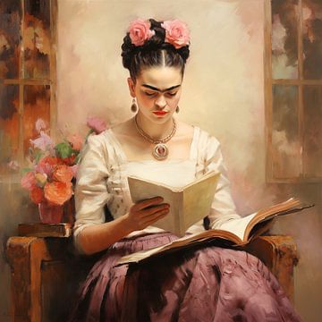 Frida reading by Bianca ter Riet