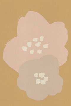 Romantisch botanisch schilderij in pastel van Abstract Minimalist Art