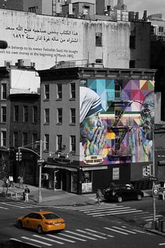 Kleurrijke muurschildering in Chelsea, New York City