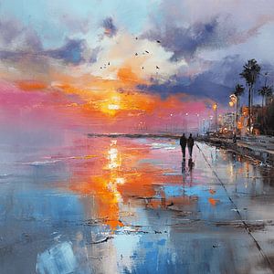 Spaziergang bei Sonnenuntergang | Malerische Romantik