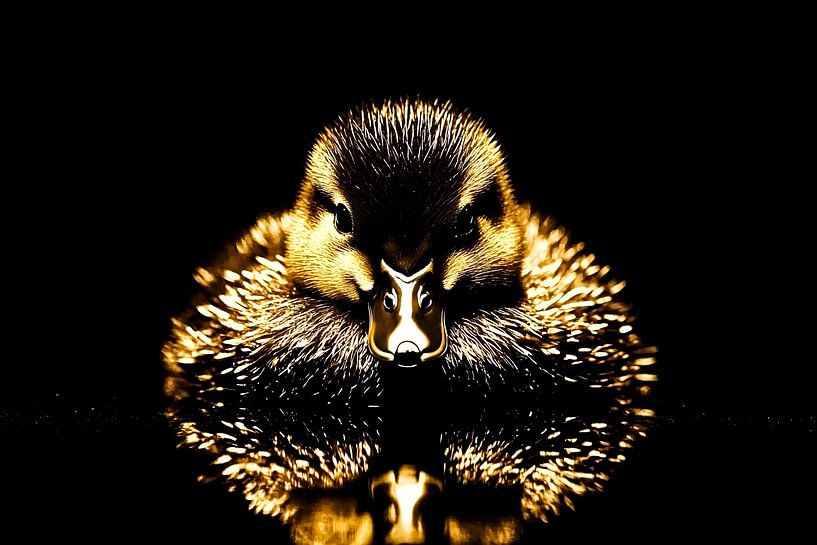 Golden duck with reflection by Imperial Art House