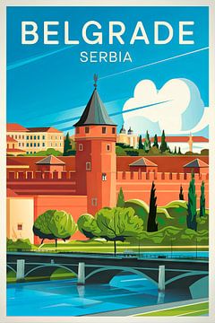 Belgrado, Servië. van Poster Art Shop