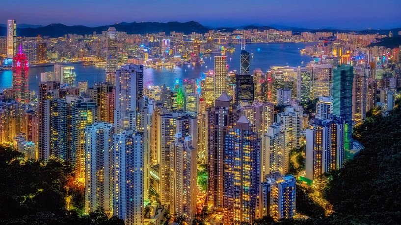 Lichtstad Hongkong van Bram de Jong