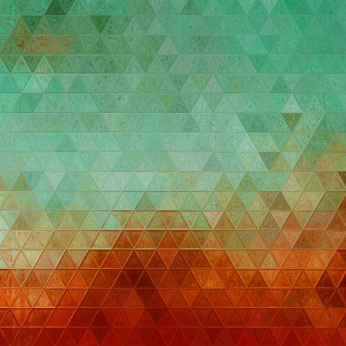 Mozaïek driehoek rood groen #mosaic