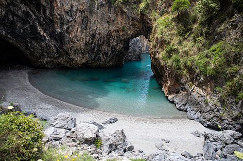 Grotstrand, baai, regio Salerno, Italië