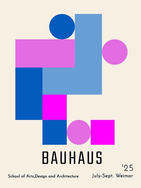 Bauhaus, Rosa-Azur by Hilde Remerie Photography and digital art