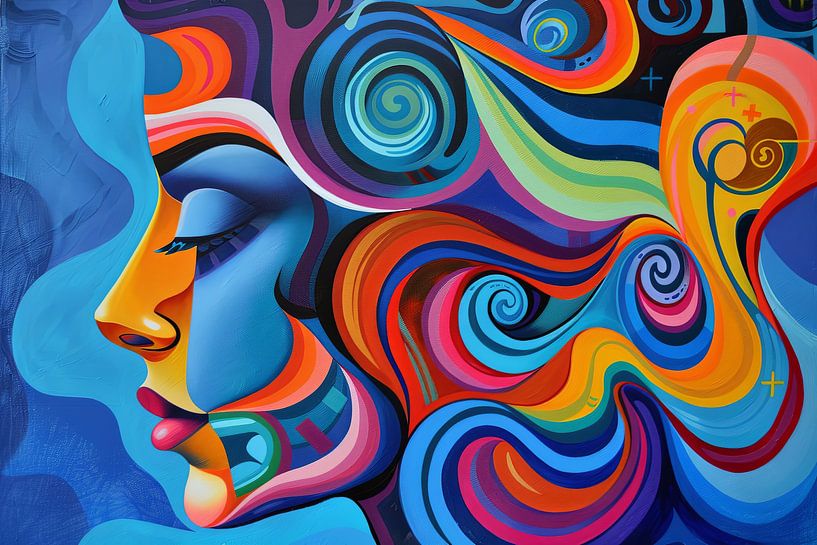 surreal abstract portrait woman by Egon Zitter