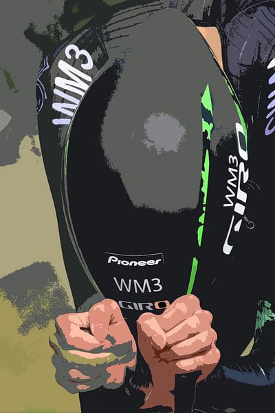 Radsportler beim Zeitfahren bei der Ladies' Tour durch die Niederlande (digital bearbeitet) von Rini Kools