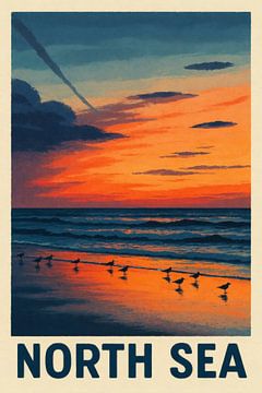 Noordzee - Zonsondergang aan de kust